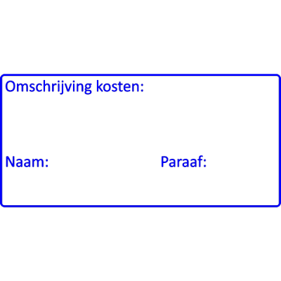 administratie stempel, nr.2109, afmeting: 70mm x 35mm