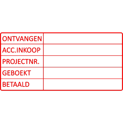 project stempel, nr.2152, afmeting: 70mm x 35mm