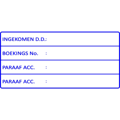 administratie stempel, nr.2153, afmeting: 70mm x 35mm