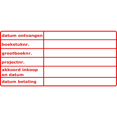 project stempel, nr.2163, afmeting: 70mm x 35mm