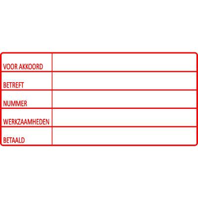 service stempel, nr.2165, afmeting: 70mm x 35mm