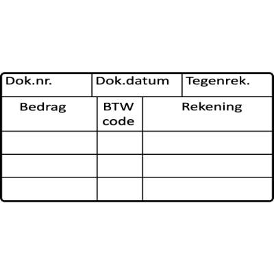 administratie stempel, nr.2193, afmeting: 70mm x 35mm