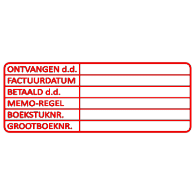 boekhouding stempel, nr.3002, afmeting: 70mm x 30mm