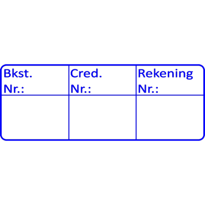 boekhouding stempel, nr.3040, afmeting: 70mm x 30mm