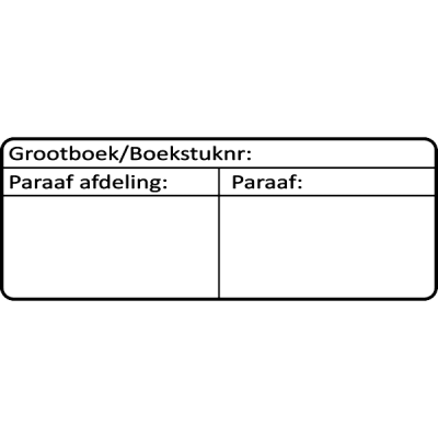 boekhouding stempel, nr.3041, afmeting: 70mm x 30mm