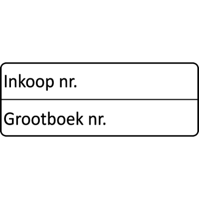 administratie stempel, nr.3042, afmeting: 70mm x 30mm