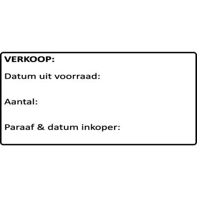 verkoop stempel, nr.2117, afmeting: 70mm x 35mm