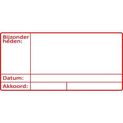 controle stempel, nr.2119, afmeting: 70mm x 35mm