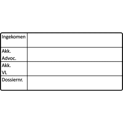 controle stempel, nr.2123, afmeting: 70mm x 35mm