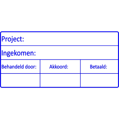 project stempel, nr.2145, afmeting: 70mm x 35mm