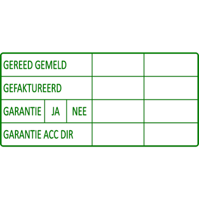 administratie stempel, nr.2149, afmeting: 70mm x 35mm