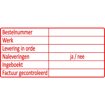 magazijn stempel, nr.2161, afmeting: 70mm x 35mm