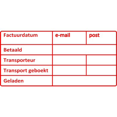 magazijn stempel, nr.2164, afmeting: 70mm x 35mm