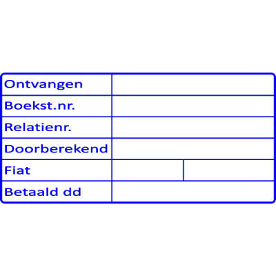 controle stempel, nr.2197, afmeting: 70mm x 35mm