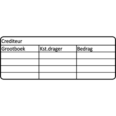 boekhouding stempel, nr.3035, afmeting: 70mm x 30mm