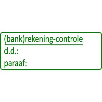 administratie stempel, nr.3043, afmeting: 70mm x 30mm