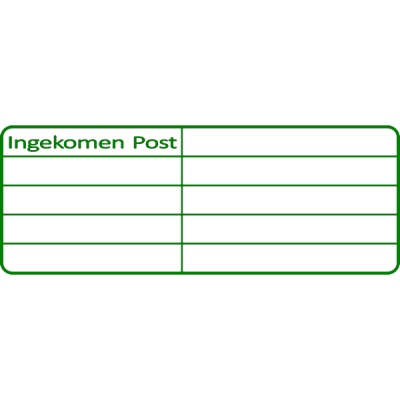 administratie stempel, nr.3045, afmeting: 70mm x 30mm