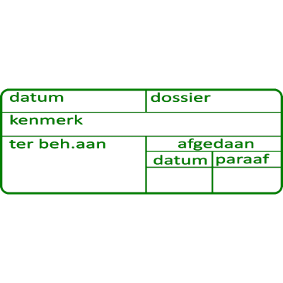 administratie stempel, nr.3046, afmeting: 70mm x 30mm